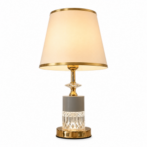 Φωτιστικό Επιτραπέζιο Μεταλλικό E27 Golden Crystal Elegance Table Lamp 25x44cm General Trade 11433