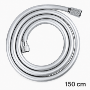 Σπιράλ Ντουζ PVC Flexible Silver Shower Hose 150cm Γκρι General Trade 432215