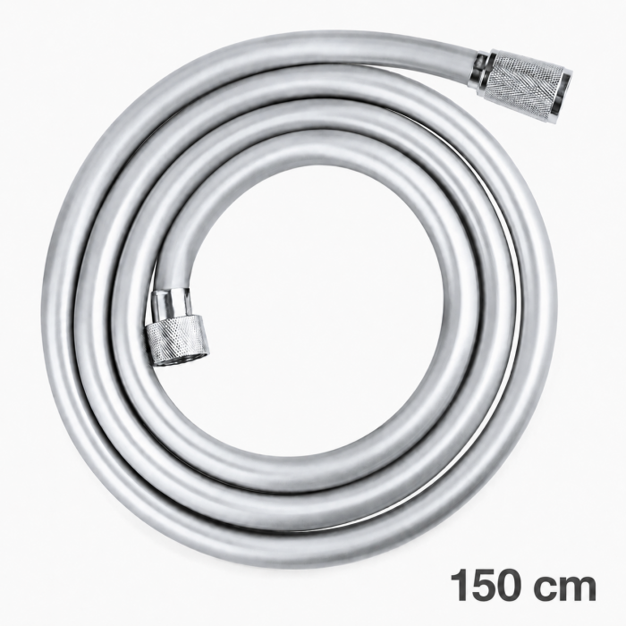 Σπιράλ ντους PVC Flexible Silver Shower Hose 150cm