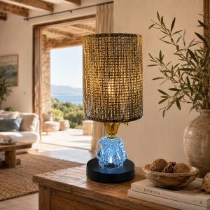Φωτιστικό Επιτραπέζιο Μεταλλικό E27 Azure Weave Table Lamp 15x35cm General Trade 11434