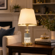 Επιτραπέζιο φωτιστικό Golden Crystal Elegance μεταλλικό E27 25x44cm