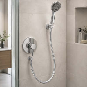 Σπιράλ Ντουζ PVC Flexible Silver Shower Hose 150cm Γκρι General Trade 432215