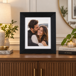 Κορνίζα Ξύλινη Elegant Black Ribbed Photo Frame 29.7x42cm (Α3) Galifas 55910