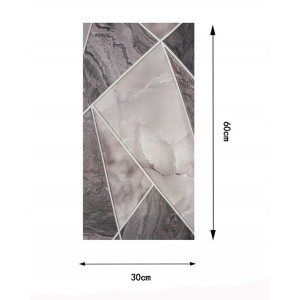 Διακοσμητικό Αυτοκόλλητο Τοίχου Geometric Marble Elegance Panel 1τμχ 30x60cm Galifas 773122