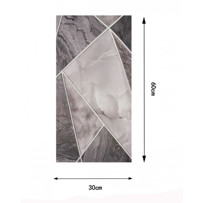 Διακοσμητικό αυτοκόλλητο τοίχου Geometric Marble Elegance Panel 30x60cm