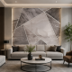 Διακοσμητικό αυτοκόλλητο τοίχου Geometric Marble Elegance Panel 30x60cm