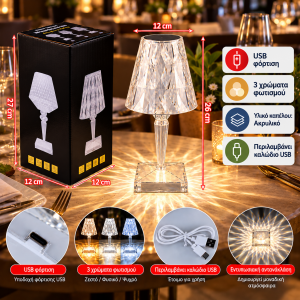 Πορτατίφ LED Πλαστικό Kesk 67962
