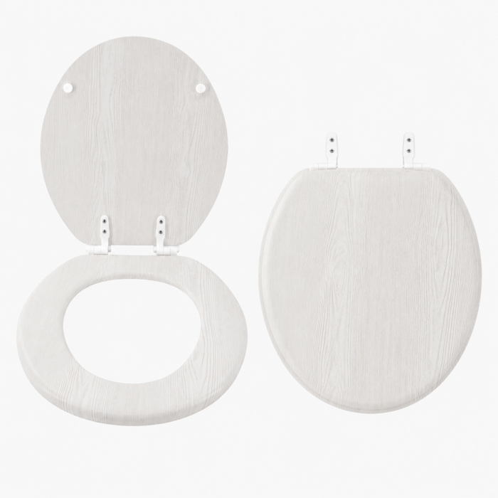 Καπάκι Λεκάνης Ξύλινο MDF Λευκό 43x37cm