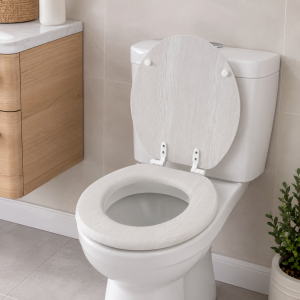 Καπάκι Λεκάνης Ξύλινο MDF Λευκό 43x37cm ForHome 8583505