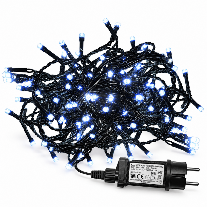 180 Led Λαμπάκια Ψυχρό Λευκό Φως με Προγράμματα IP44 12m