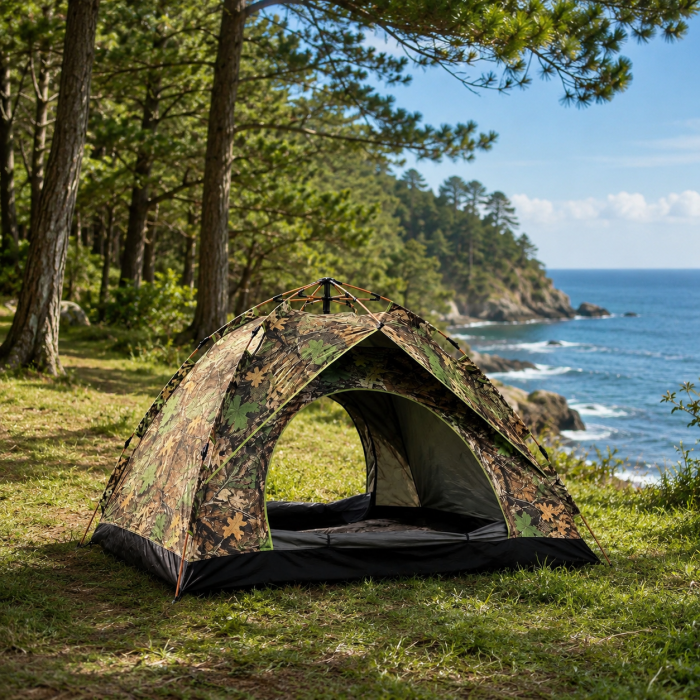 Σκηνή Camping Αυτόματου Ανοίγματος 2 Ατόμων 210x155x120cm Αδιάβροχη Πολύχρωμη ForHome 17048