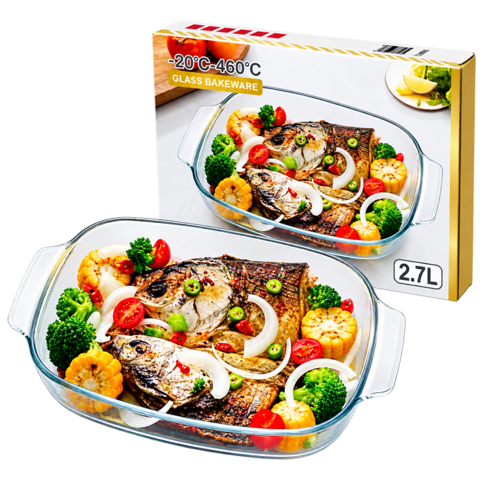 Πυρέξ γυάλινο 2.7lt Pyrex HomeBake Glass Roaster 34.3x22.6x6cm 