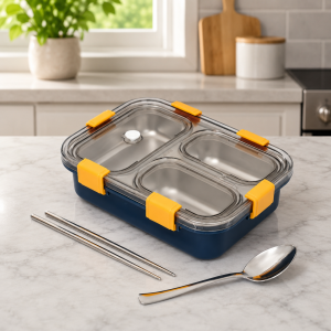 Φαγητοδοχείο Ανοξείδωτο Με Χώρισμα 750ml 22x16x6cm General Trade 88034