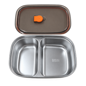 Φαγητοδοχείο Ανοξείδωτο Με Χώρισμα 750ml 22.5x15.5x6cm General Trade 81134