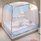 Κουνουπιέρα αναδυόμενη σκηνή pop up blue 150x200cm για παιδικό κρεβάτι