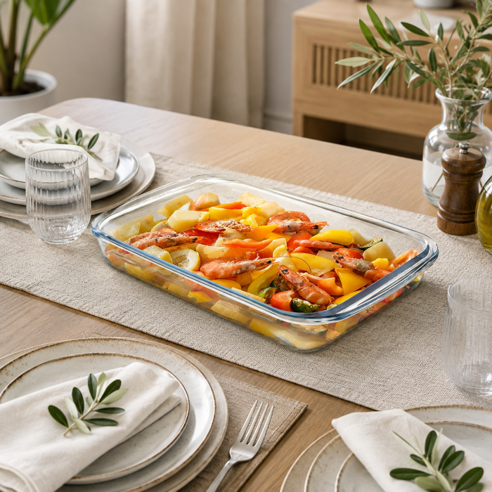 Πυρέξ γυάλινο 2.2lt Pyrex HomeBake Glass Roaster 34.5x20.4x5.5cm