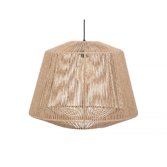 Φωτιστικό οροφής rattan Atmosphera Jily D48 σε boho εξοχικό σαλόνι