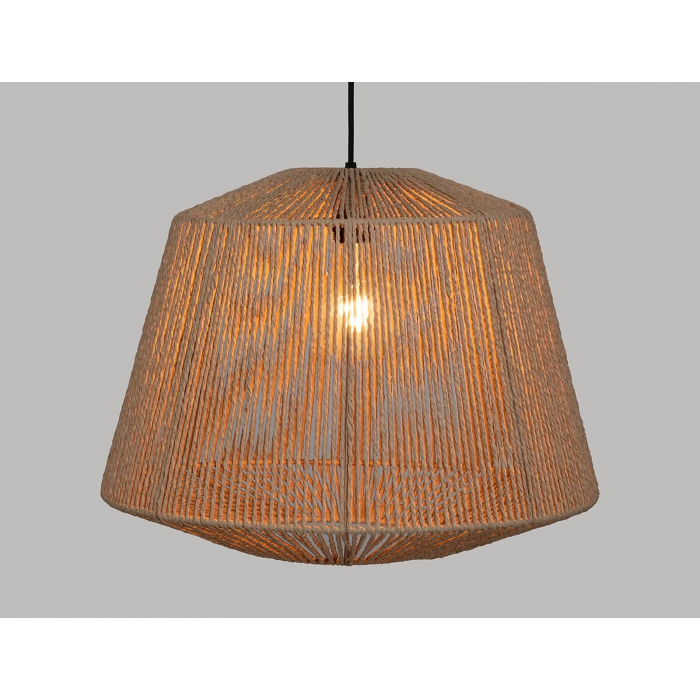 Φωτιστικό οροφής rattan Atmosphera Jily D48 σε boho εξοχικό σαλόνι