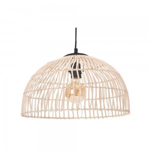 Κρεμαστό Φωτιστικό Οροφής Rattan Piazza E27 40x22cm Καφέ