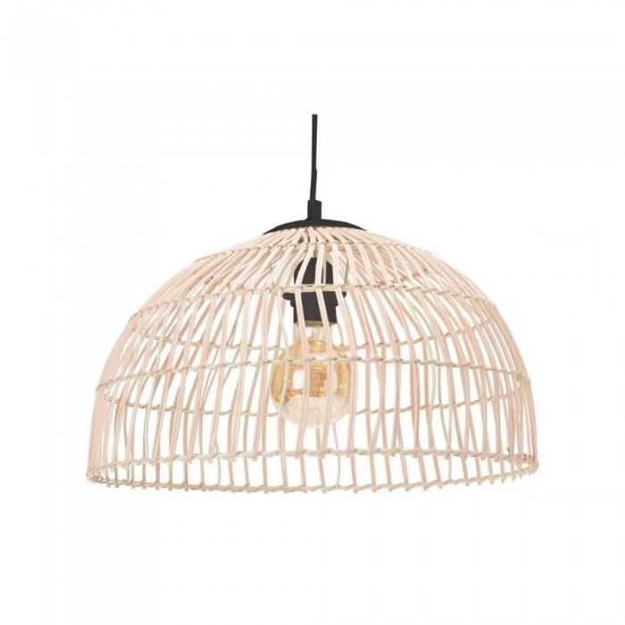 Κρεμαστό φωτιστικό οροφής rattan Piazza E27 40x22cm καφέ