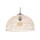 Κρεμαστό φωτιστικό οροφής rattan Piazza E27 40x22cm καφέ