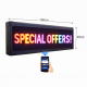 κυλιόμενη πινακίδα led wifi rgb 100x40 για κατάστημα βιτρίνα