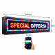 κυλιόμενη πινακίδα led rgb wifi 100x20cm για καταστήματα