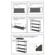 Παπουτσοθήκη Μεταλλική με 4 Ράφια 60x21x75cm 