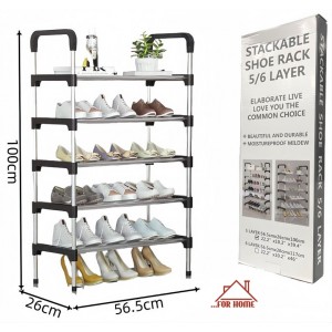 Παπουτσοθήκη Μεταλλική με 5 Ράφια 56.5x26x100cm ForHome 80560280
