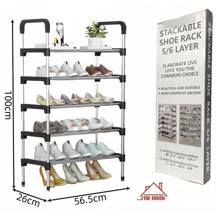 Παπουτσοθήκη Μεταλλική με 5 Ράφια 56.5x26x100cm ForHome 80560280