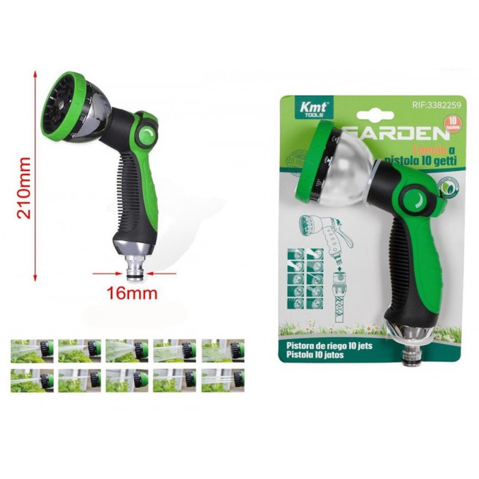 Πιστόλι Νερού 21cm με 10 ρυθμίσεις Kmt Tools 