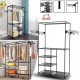 Κρεμάστρα Μεταλλική Ρούχων με ράφια 86x43x173cm ForHome