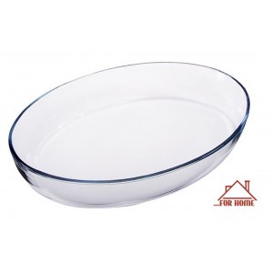Οβαλ Πυρίμαχο Σκεύος Γυάλινο 20.5x13.5x4.8cm ForHome 9909110