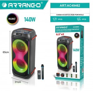 Φορητό Bluetooth ηχείο Μικρόφωνο & Τηλεχειριστήριο Arrango AC49462 
