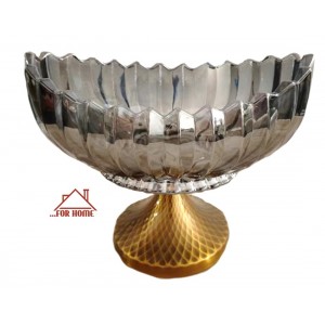 Διακοσμητική Γυάλινη Φρουτιέρα Οβαλ 31x19x20cm ForHome 322107