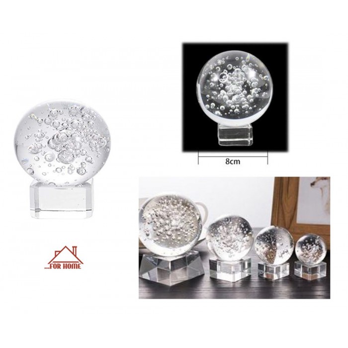 Διακοσμητικό Χώρου Κρυστάλλινη Σφαίρα 8x10cm ForHome 05205521