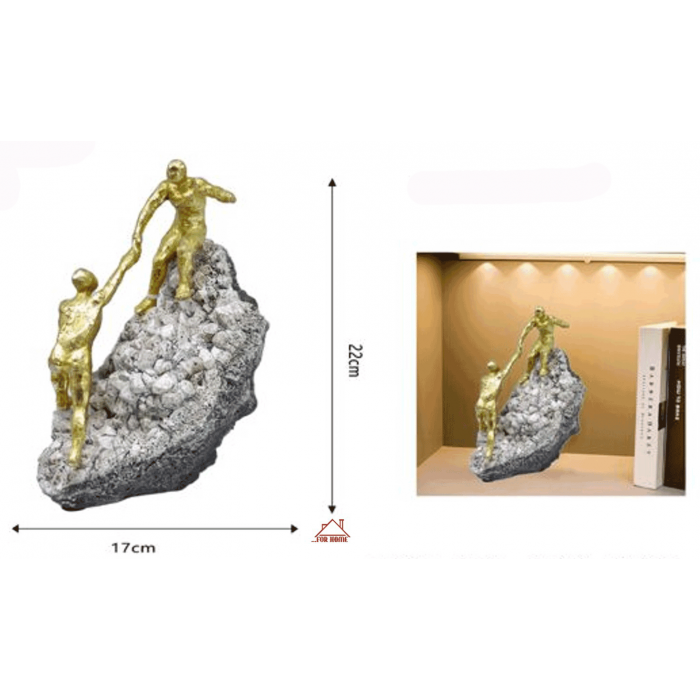 Διακοσμητικό Χώρου Πολυρητίνης Χρυσό 17x9x22cm ForHome 582463