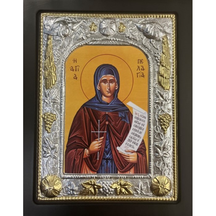Εικόνα Ξύλινη Επίχρυση Αγία Πελαγία 19x24cm ForHome 836902