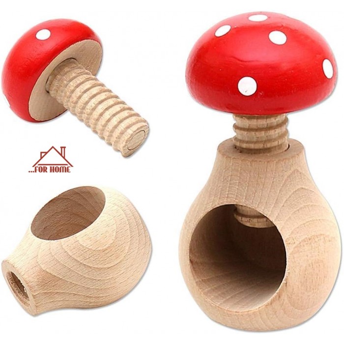 Καρυοθραύστης Ξύλινος Κόκκινος 6x10cm ForHome 188085