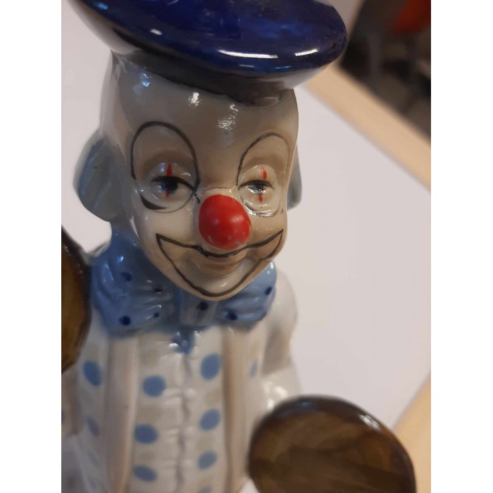 Διακοσμητικός Πορσελάνινος Κλοουν Πολύχρωμος 10x9x27cm