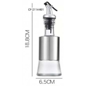 Δοχείο Λαδιού Γυάλινο 200ml 6.5x18.8cm ForHome 662290