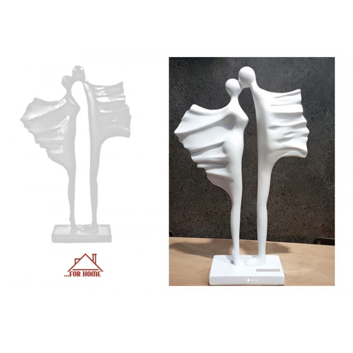 Διακοσμητικό Χώρου Πολυρητίνης Λευκό 18x6x28cm ForHome 400512