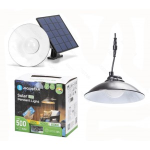 Ηλιακό φωτιστικό κρεμαστό Μαύρο 50W 500lm Aigostar 530953