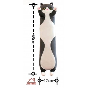 Διακοσμητική Λούτρινη Γάτα Πολύχρωμη 17x65cm ForHome 809045