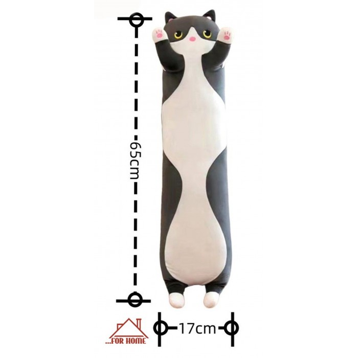 Διακοσμητική Λούτρινη Γάτα Πολύχρωμη 17x65cm ForHome 809045