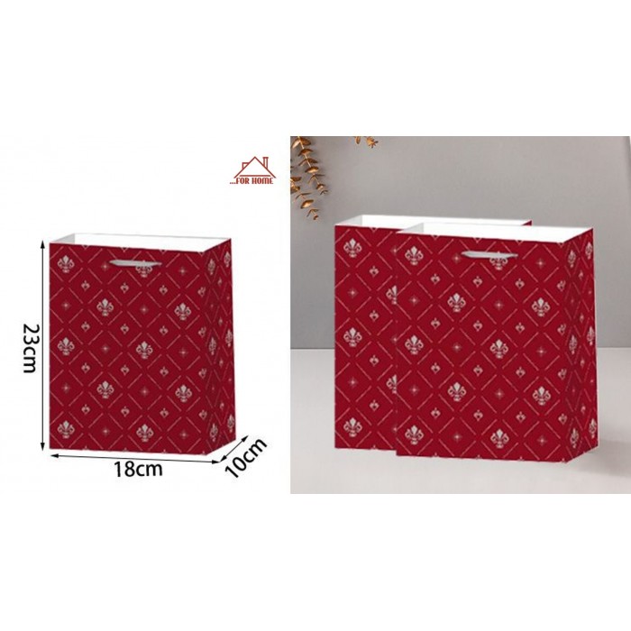 Σετ Χάρτινες Σακούλες Δώρου 18x10x23cm 12 τεμαχίων ForHome 002022