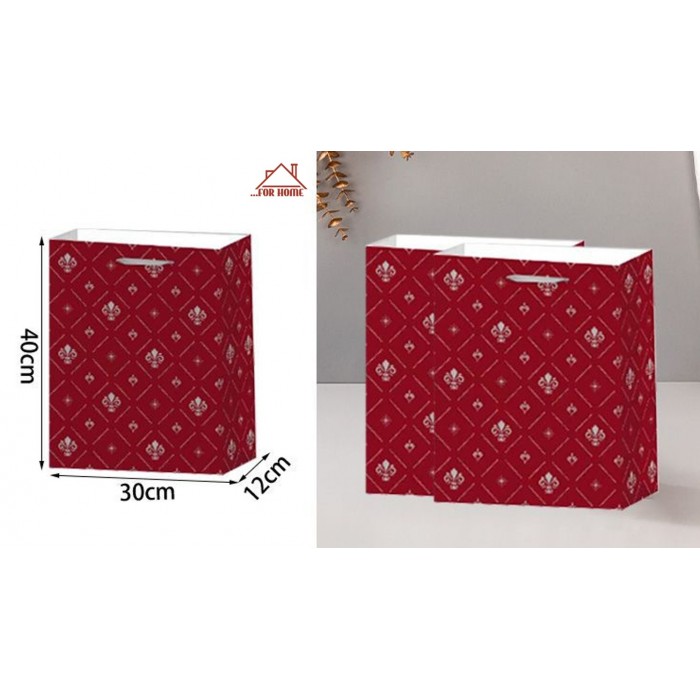 Σετ Χάρτινες Σακούλες Δώρου 30x12x40cm 12 τεμαχίων ForHome 002025