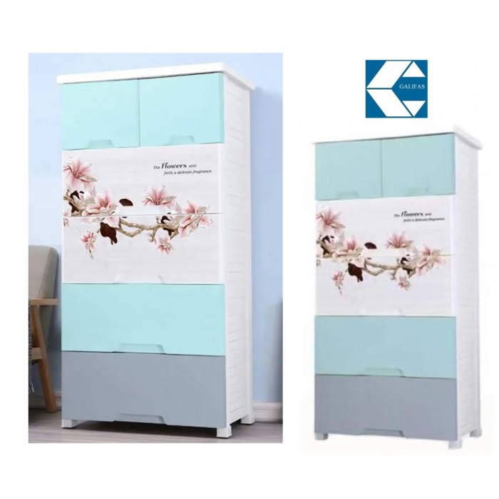 Συρταριέρα Πλαστική με 6 συρτάρια 69x49x139cm Galifas 695207