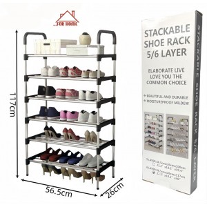 Παπουτσοθήκη Μεταλλική με 6 Ράφια 56.5x26x117cm ForHome 80560281