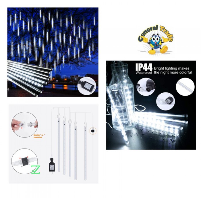 Χριστουγεννιάτικη Led Βροχή Μετεωριτών 8 τεμάχια 50cm General Trade 907940